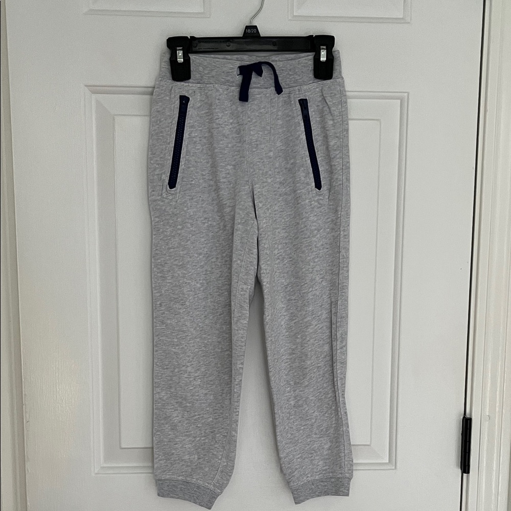 J. Khaki Gray Sweatpants with Navy Details